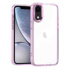 For iPhone XR High Translucency Acrylic Phone Case(Pink) - 1