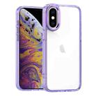 For iPhone XS / X High Translucency Acrylic Phone Case(Purple) - 1