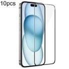 For iPhone 15 Plus 10pcs BOROFONE Diamond Armor Full-screen 5D Large Arc Tempered Glass Film - 1