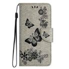 For iPhone 16 Pro Butterfly Embossed Flip Leather Phone Case(Grey) - 2