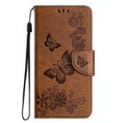 For iPhone 16e Butterfly Embossed Flip Leather Phone Case(Brown) - 2