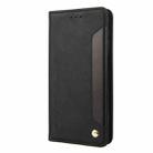 For iPhone 16 Pro Max Skin Feel Splicing Leather Phone Case(Black) - 3