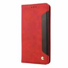 For iPhone 16 Pro Skin Feel Splicing Leather Phone Case(Red) - 3