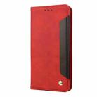 For iPhone 16 Plus Skin Feel Splicing Leather Phone Case(Red) - 3