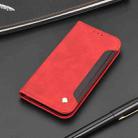 For iPhone 16 Skin Feel Splicing Leather Phone Case(Red) - 2