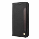 For iPhone 16 Skin Feel Splicing Leather Phone Case(Black) - 3