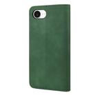 For iPhone 16e Skin Feel Splicing Leather Phone Case(Green) - 3