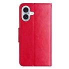 For iPhone 16 Butterfly Flower Pattern Flip Leather Phone Case(Red) - 3
