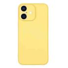 For iPhone 16 Silicone Phone Case with Wrist Strap(Yellow) - 2