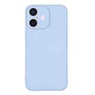 For iPhone 16 Silicone Phone Case with Wrist Strap(Light Blue) - 2