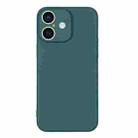 For iPhone 16 Silicone Phone Case with Wrist Strap(Deep Green) - 2