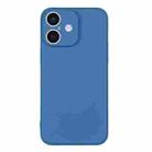 For iPhone 16 Plus Silicone Phone Case with Wrist Strap(Blue) - 2