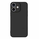 For iPhone 16 Plus Silicone Phone Case with Wrist Strap(Black) - 2