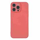 For iPhone 16 Pro Silicone Phone Case with Wrist Strap(Orange Red) - 2