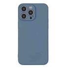 For iPhone 16 Pro Silicone Phone Case with Wrist Strap(Grey Blue) - 2