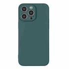 For iPhone 16 Pro Silicone Phone Case with Wrist Strap(Deep Green) - 2