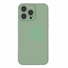 For iPhone 16 Pro Max Silicone Phone Case with Wrist Strap(Matcha Green) - 2