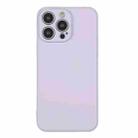 For iPhone 16 Pro Max Silicone Phone Case with Wrist Strap(Light Purple) - 2