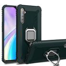 For Huawei P30 Pro Carbon Fiber Protective Case with 360 Degree Rotating Ring Holder(Green) - 1