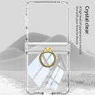 For Samsung Galaxy Z Flip7 5G Gkk Airbag Hinge Silicone Phone Case with Ring Holder(Transparent Orange) - 4
