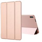 For Huawei Matepad 10.4 GEBEI Shockproof Horizontal Flip Leather Case with Three-folding Holder(Rose Gold) - 1