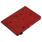 For iPad Pro 11 (2020) & (2018) Cat Bee Embossing Pattern Horizontal Flip Leather Tablet Case with Holder & Card Slots & Wallet & Pen Slot & Wake-up / Sleep Function(Red) - 5