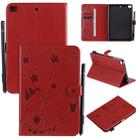 For iPad mini 5 / 4 / 3 / 2 / 1 Cat Bee Embossing Pattern Horizontal Flip Leather Case with Holder & Card Slots & Wallet & Pen Slot & Wake-up / Sleep Function(Red) - 1