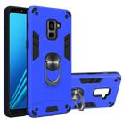 For Samsung Galaxy A8+ (2018) 2 in 1 Armour Series PC + TPU Protective Case with Ring Holder(Dark Blue) - 1