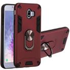 For Samsung Galaxy J4 (2018) 2 in 1 Armour Series PC + TPU Protective Case with Ring Holder(Wine Red) - 1