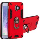 For Samsung Galaxy J4 (2018) 2 in 1 Armour Series PC + TPU Protective Case with Ring Holder(Red) - 1