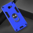For Samsung Galaxy J4+ 2 in 1 Armour Series PC + TPU Protective Case with Ring Holder(Dark Blue) - 1