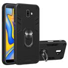 For Samsung Galaxy J6+ 2 in 1 Armour Series PC + TPU Protective Case with Ring Holder(Black) - 1