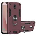 For Samsung Galaxy J7 Pro / J730 2 in 1 Armour Series PC + TPU Protective Case with Ring Holder(Wine Red) - 1