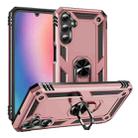 For Samsung Galaxy A25 5G Shockproof TPU + PC Phone Case with Holder(Rose Gold) - 1