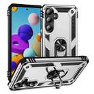 For Samsung Galaxy A35 5G Shockproof TPU + PC Phone Case with Holder(Silver) - 1