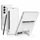 For Samsung Galaxy Z Fold5 GKK Flip Leather All-Inclusive Phone Case with Pen Holder(Silver) - 1