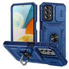 For Samsung Galaxy A23 4G / 5G Sliding Camshield TPU + PC Phone Case with Holder(Blue) - 1