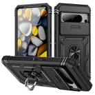 For Google Pixel 8 Pro Sliding Camshield TPU + PC Phone Case with Holder(Black) - 1