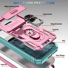 For Google Pixel 9a Sliding Camshield TPU + PC Phone Case with Holder(Green+Pink) - 2