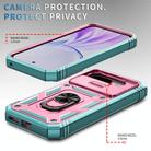 For Google Pixel 9a Sliding Camshield TPU + PC Phone Case with Holder(Green+Pink) - 3