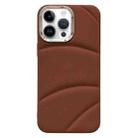 For iPhone 15 Pro Max Electroplating Liquid Down Jacket TPU Phone Case(Brown) - 1