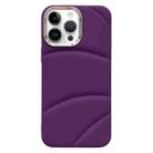 For iPhone 15 Pro Max Electroplating Liquid Down Jacket TPU Phone Case(Dark Purple) - 1