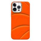 For iPhone 15 Pro Electroplating Liquid Down Jacket TPU Phone Case(Orange) - 1