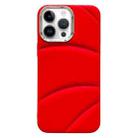 For iPhone 15 Pro Electroplating Liquid Down Jacket TPU Phone Case(Red) - 1