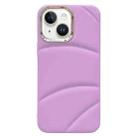 For iPhone 14 Plus Electroplating Liquid Down Jacket TPU Phone Case(Purple) - 1