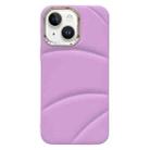 For iPhone 14 Electroplating Liquid Down Jacket TPU Phone Case(Purple) - 1