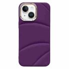 For iPhone 14 Electroplating Liquid Down Jacket TPU Phone Case(Dark Purple) - 1