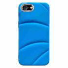 For iPhone SE 2022 / 2020 / 8 / 7 Electroplating Liquid Down Jacket TPU Phone Case(Blue) - 1