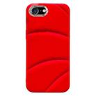 For iPhone SE 2022 / 2020 / 8 / 7 Electroplating Liquid Down Jacket TPU Phone Case(Red) - 1