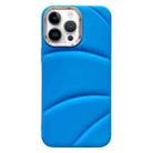 For iPhone 13 Pro Electroplating Liquid Down Jacket TPU Phone Case(Blue) - 1